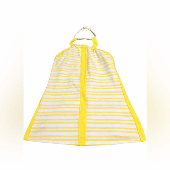 lululemon athletica Tops - Lululemon Hip To Be Zen Halter Top Yellow White Stripe Size 8